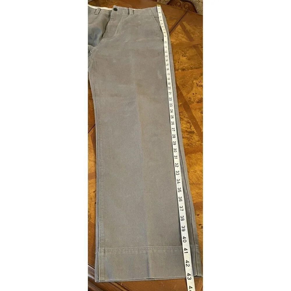 J Crew Men's Pants Gray Size 33x32 100% Cotton Casual Khakis Style 63083